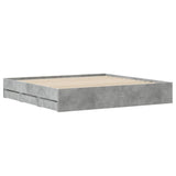 Bed Frame with Drawers without Mattress Concrete Grey 160x200 cm 3207262