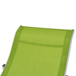 Folding Sun Loungers 2 pcs Green Textilene 47787