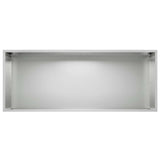 Garden Planter Silver 100 x 40 x 40 cm Galvanised Steel 8005256