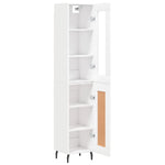 Highboard White 34.5x34x180 cm Engineered Wood 3199505
