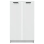 Shoe Cabinet High Gloss White 59x35x100.5 cm Engineered Wood 811445