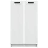 Shoe Cabinet High Gloss White 59x35x100.5 cm Engineered Wood 811445