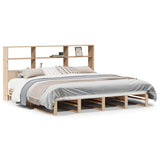 Bookcase Bed without Mattress 200x200 cm Solid Wood 3323932