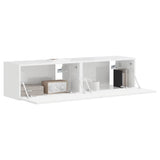 TV Wall Cabinet 2 pcs Gloss White 60 x 31 x 29.5 cm 892198