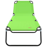 Folding Sun Lounger 2 pcs Green 188 x 57 x 86.5 cm Polyester 42003150