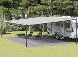 Tent Carpet Anthracite and White 400x700 cm HDPE 310834