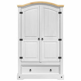 Wardrobe CORONA White 101 x 52 x 170 cm Solid Pine Wood 42021192