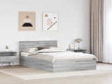 Bed Frame Grey Sonoma 120 x 200 cm Engineered Wood 3408695