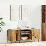 Record Cabinet with Shelf with Door Old Wood 121 x 38 x 48 cm 881789