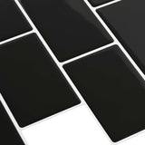Subway Tile 20 pcs Black 30 x 30 cm Polyurethane and PET 42046118