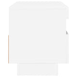 TV Cabinet with LED Lights High Gloss White 80x35x40 cm 804451