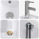 Bathroom Wash Basin Chrome 40.5 x 22.5 x 11.5 cm Metal 890226