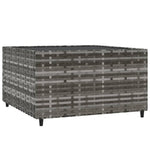 ZNTS Square Garden Coffee Table Grey 50x50x30 cm Poly Rattan 319859