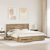 Bed Frame with Drawer Artisan Oak 180 x 200 cm Engineered Wood 3411950