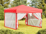 Folding Party Tent with Sidewalls Red 2x2 m 93513