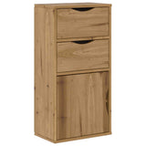 Side Cabinet with Drawers ODDA 40x24x79 cm Solid Wood Pine 4103597