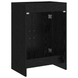 Bathroom Under Sink Cabinet Black Oak 78.5 x 37.5 x 81 cm 890689