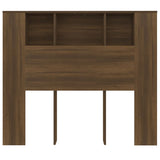 Headboard Cabinet Brown Oak Engineered Wood Medium 817269