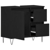 Bathroom Sink Cabinet Black Oak 65 x 33 x 60 cm Engineered Wood 862891
