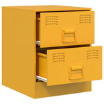 ZNTS Bedside Cabinet Yellow 34.5x39x44 cm Steel 841625