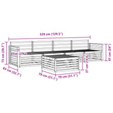 Outdoor Sofa Set 5 pcs Natural Solid Acacia Wood 3372989