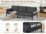 GOMYWAY Oversized Loveseat, Modern & Plush Double-seater Sofa, Corduroy Upholstered Couch, Cozy W2678P422322