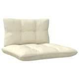 2-Seater Garden Sofa with Cream Cushions Solid Pinewood 3095992