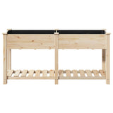 Garden Planter Beige 161 x 43 x 76.5 cm Solid Fir Wood 42006568