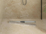 Shower Drain with Line Design Silver 80 cm Stainless Steel 304 42015958