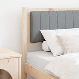 Upholstered Headboard Brown 75 cm Solid Pine Wood 879094