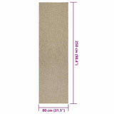 Rug ZIZUR Beige 80x250 cm Jute Look Indoor and Outdoor 4010404
