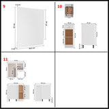 11 Piece Kitchen Cabinet Set Lyon" White Engineered Wood 3067664