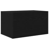 Cat Litter Box Enclosure Black Oak 80x50x45 cm Engineered Wood 865987