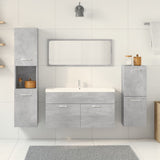 5 Piece Bathroom Furniture Set Concrete Grey Engineered Wood 3324878