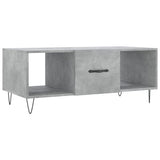 Coffee Table Concrete Grey 102x50x40 cm Engineered Wood 829296