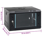 6U Wall Mounted Network Cabinet 19" IP20 53x40x30 cm 30258