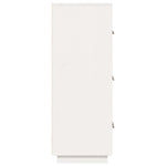 ZNTS Highboard White 67x40x108.5 cm Solid Wood Pine 820173