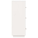 ZNTS Highboard White 67x40x108.5 cm Solid Wood Pine 820173