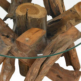Coffee Table Solid Teak Driftwood 60 cm 243473