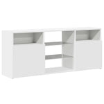 TV Cabinet with LED Lights White 120x30x50 cm 804301