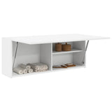 Bathroom Wall Cabinet White 100x25x40 cm Engineered Wood 860103