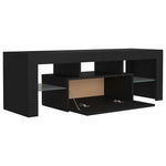 TV Cabinet with LED Lights Black 120x35x40 cm 804347