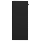 Office Cabinet Black Steel Medium Height-Adjustable Shelves 336411