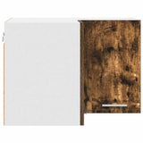 Hanging Cabinet Smoked Oak and White 57 x 57 x 40 cm 884190
