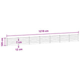 Fence Panel 7 pcs WPC and Aluminium Black 3429453
