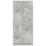 800634 Wardrobe Concrete Grey 90x52x200 cm Engineered Wood