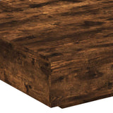 Coffee Table with LED Lights Smoked Oak 100x100x31 cm 836606