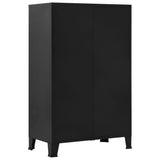 Office Cabinet with Mesh Doors Industrial 75x40x120 cm Steel 145355