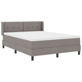 ZNTS Box Spring Bed with Mattress in Taupe, 140 x 200 cm, Fabric 3341108
