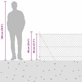 Welded Wire Fence with Concrete Base 10 x 0.8 m 3351236